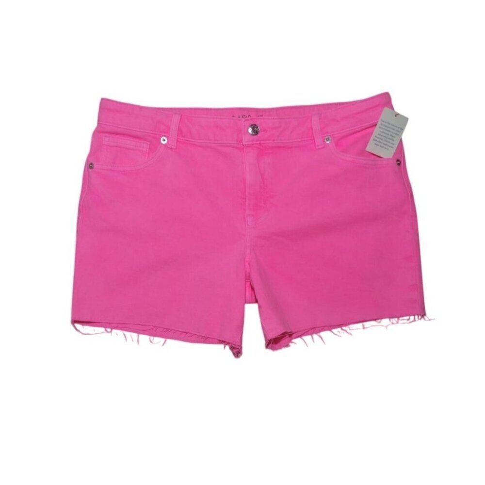 Cat & Jack Girls' Pink Stretch Denim Shorts XXLG/16/18 NWT. - Picture 3 of 9